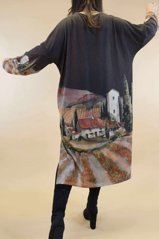 Ezra T Shirt Midi Dress Tuscan Coffee Bean  /14=